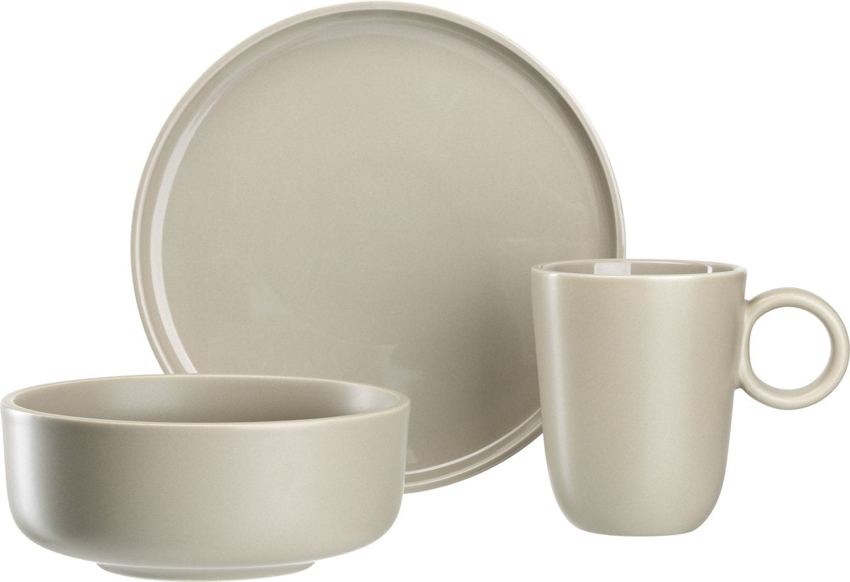 Servizio tavola Leonardo Roma 6 pezzi beige