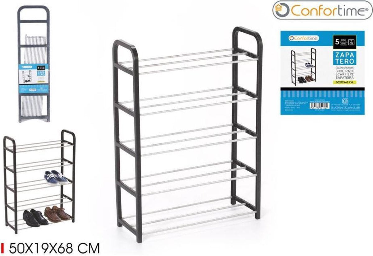 Scarpiera Confortime 104666 nera 50 x 19 x 68 cm