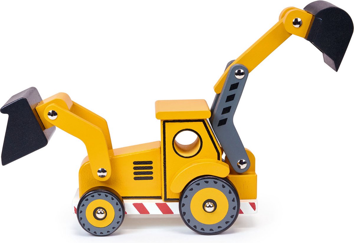 Vehículos Mentari - excavadora - 40x9x22cm - madera - 3 años
