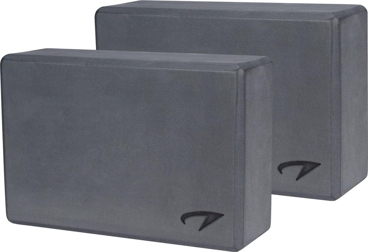 Set di 2 blocchi yoga Avento - schiuma - grigio