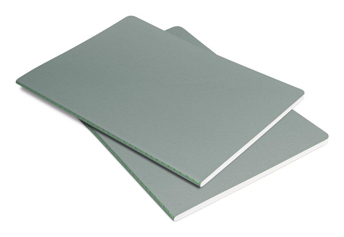 Quaderno Sigel linescape - formato a5 - grigio lime chiaro - con riga - 2 pezzi - si-ls301