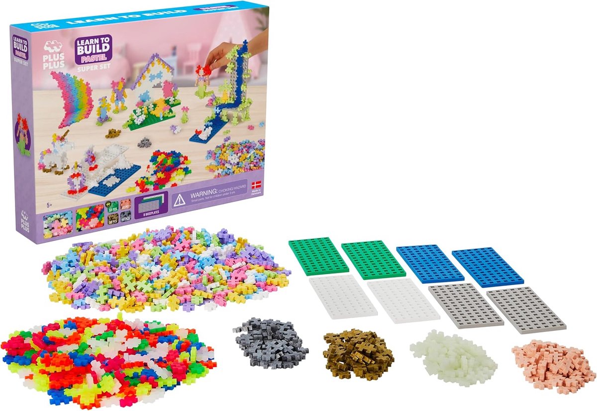 Plus plus impara a costruire pastello plus-plus: 1200 pezzi (3812)