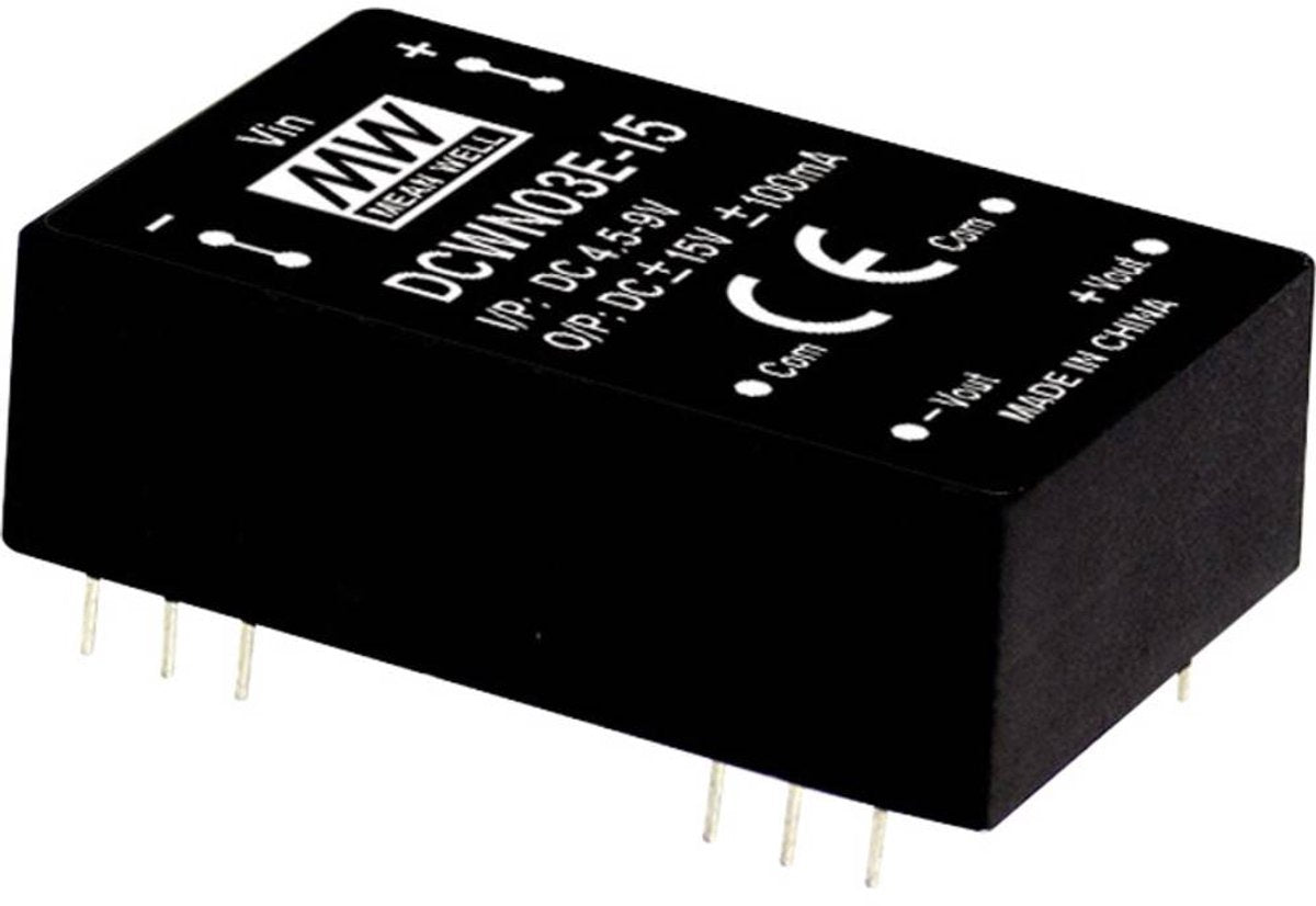MW significa bien DCWN03A-15 Módulo convertidor CC CC 100 MA 3 W Número de salidas: 2 x contenido 1 pieza(s)