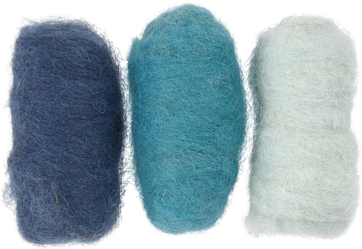 Lana cardata Creative Company, armonia blu, 3x10 gr 1 scatola