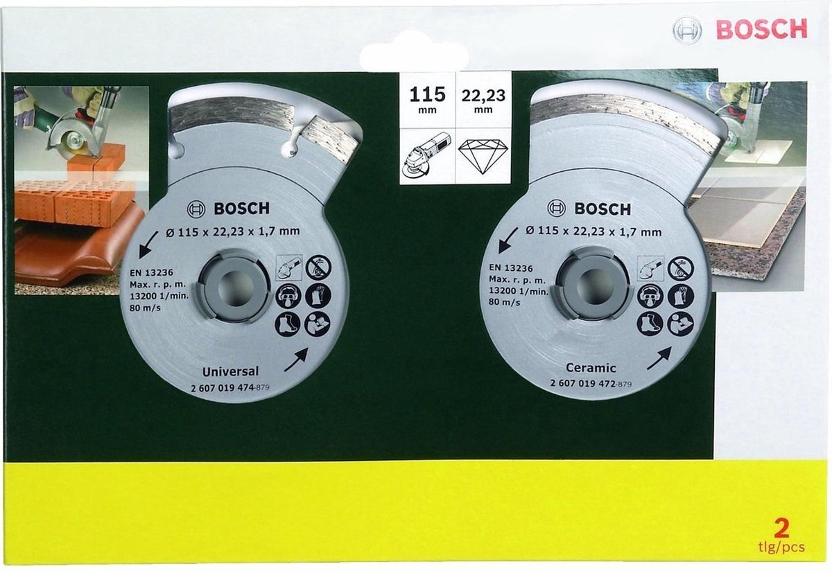 Disco de diamante Bosch - 115 mm - para azulejos y materiales de construcción