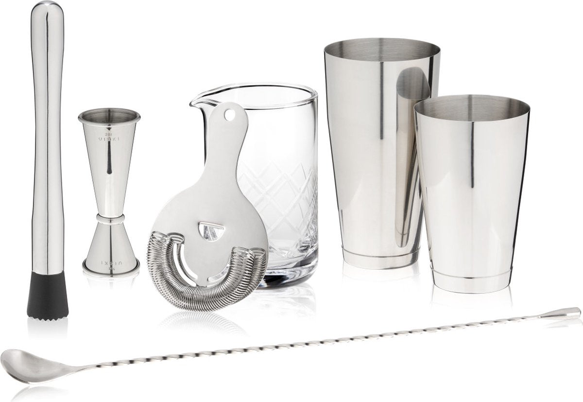 Set da cocktail Viski Essentials - acciaio inossidabile - 7 pezzi