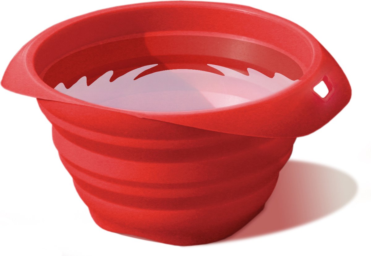 Kurgo colapso a-bowl - cuenco de viaje plegable - cuenco de comida para perros - rojo