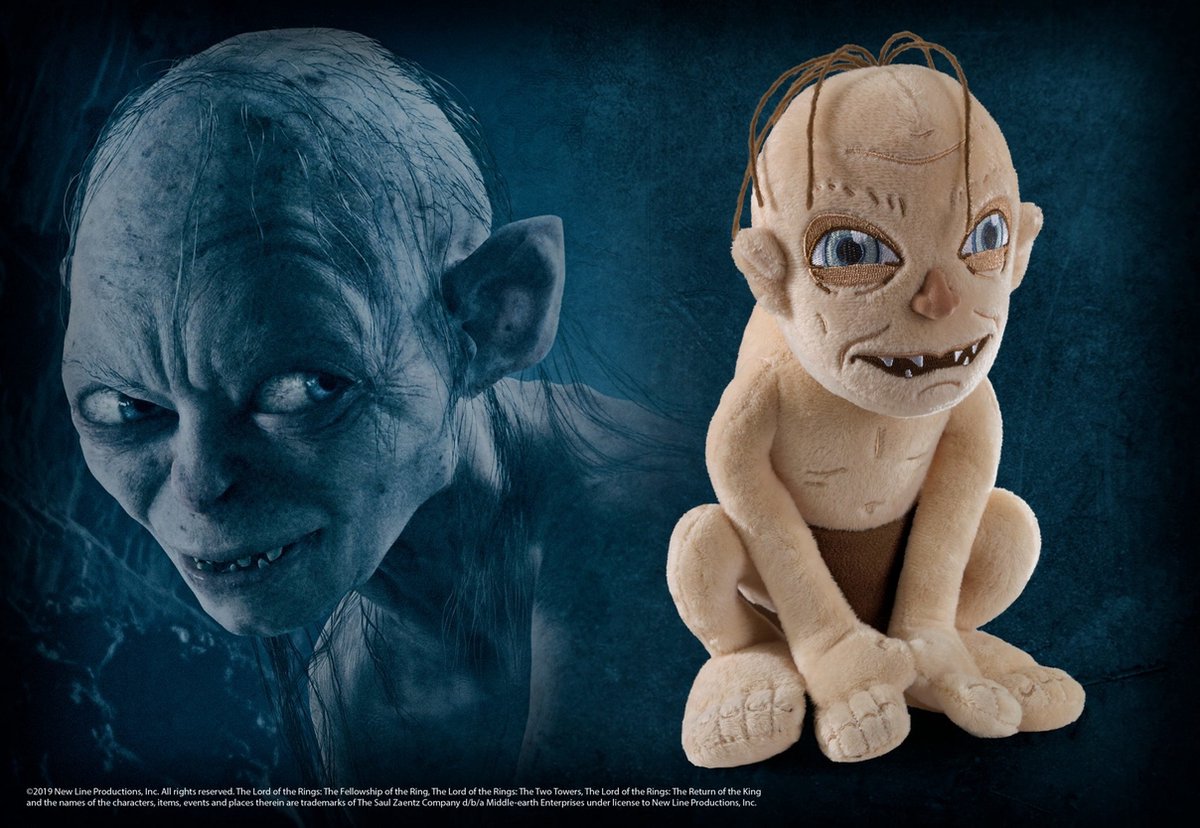 Nobile collezione il Signore degli Anelli peluche gollum 23 cm marrone