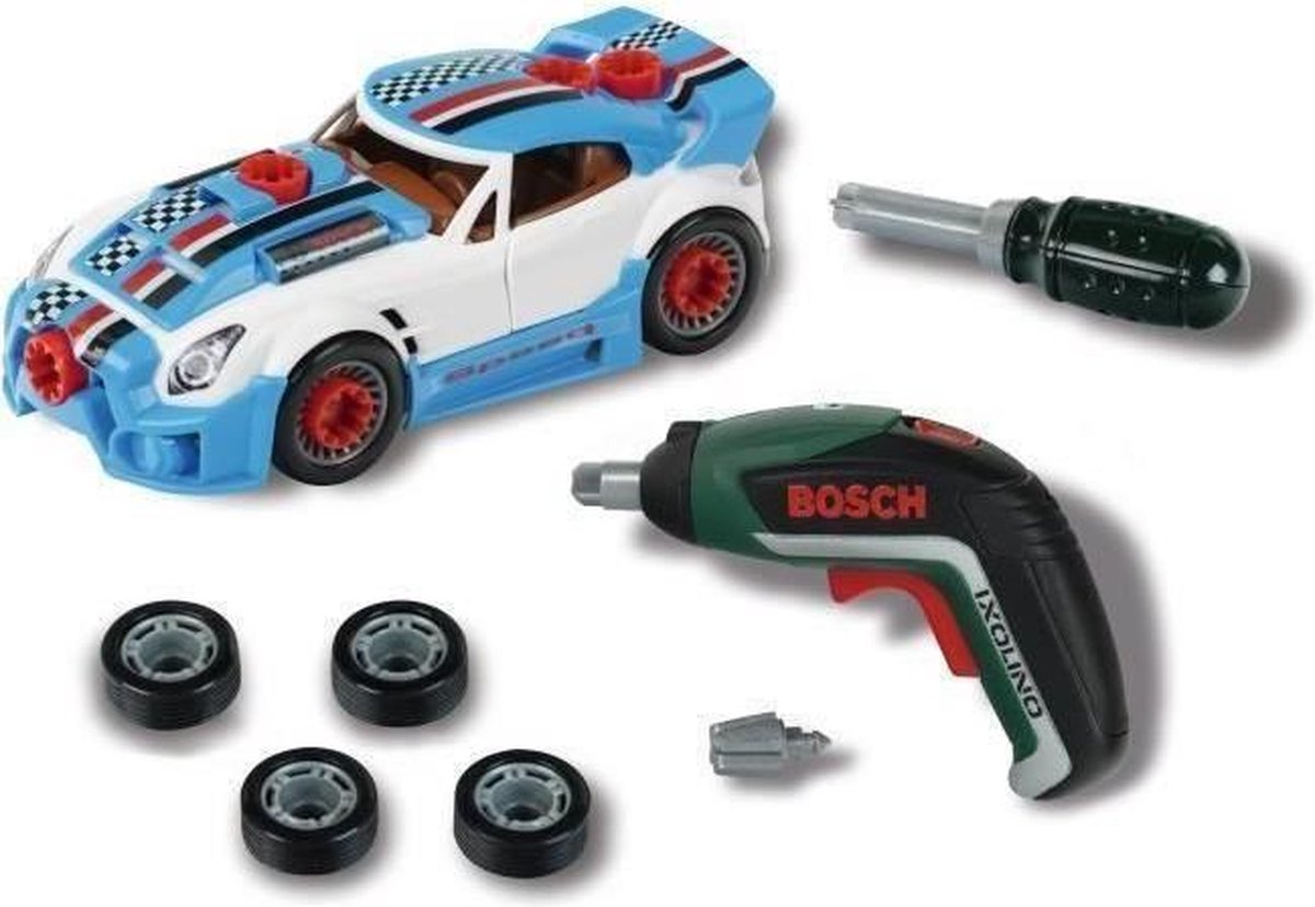 Klein Toys - Set di tuning per mini auto Bosch da 15 pezzi - Macchinina - Attrezzi giocattolo