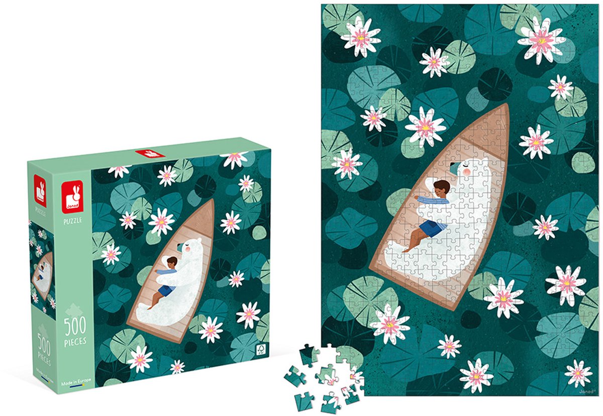 Janod - puzzle kidult - ninfee - 500 pezzi