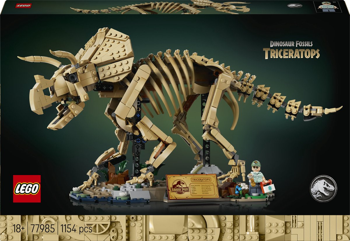 Lego ® jurassic world dinosaurusfossielen: triceratops 77985