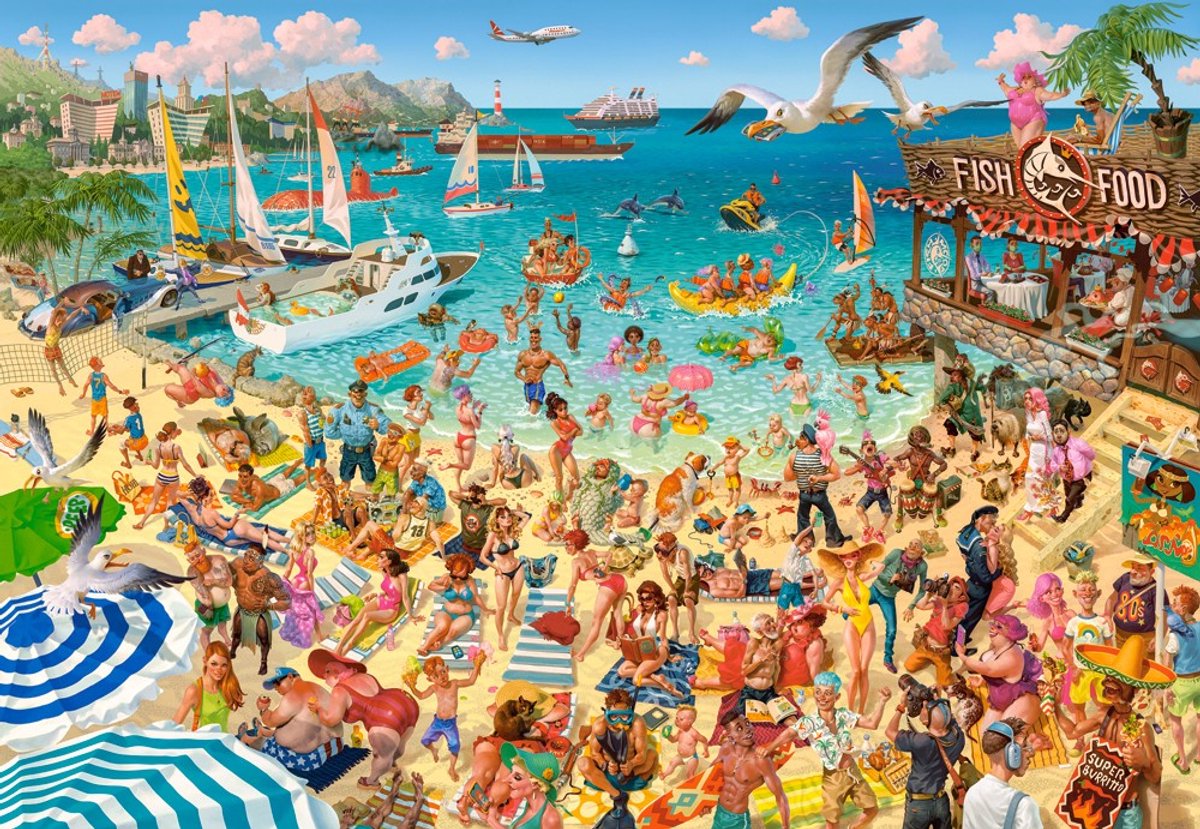 Castorland puzzel - fun by the sea - 1000 stukjes legpuzzel.