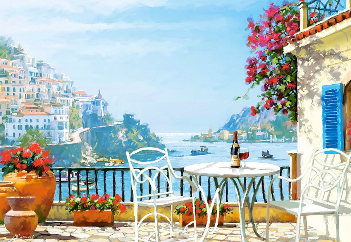 Puzzle Castorland Vino mediterraneo per due - Puzzle da 1000 pezzi.