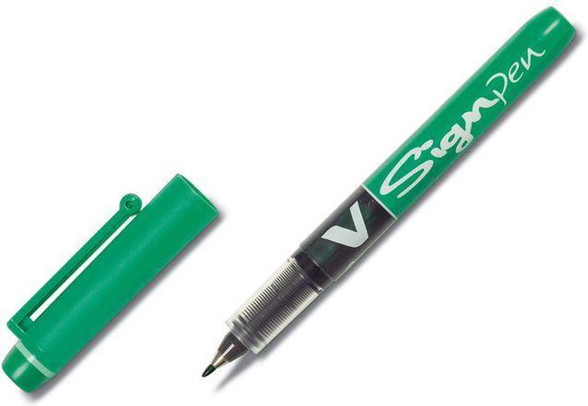 Pilot boligrafo de tinta liquida v sign green 0.6 mm (12 pezzi)