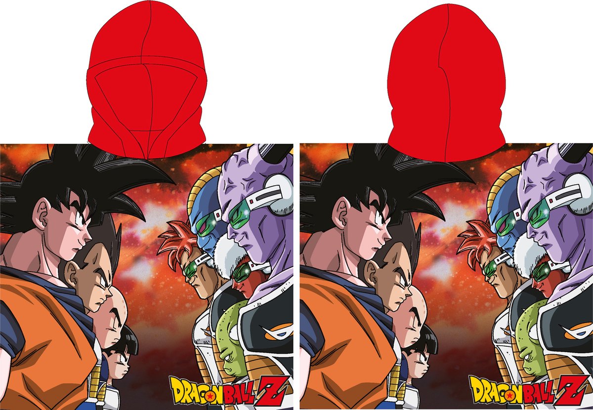 Merkloos sans marque dragonball z badponcho 55x110cm sneldrogend