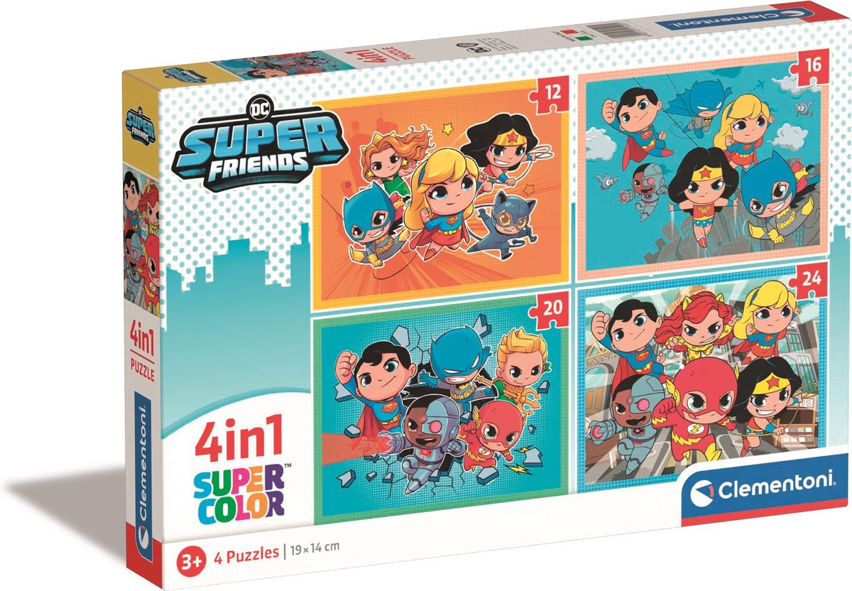 Clementoni Jigsaw Puzzle 4in1 DC Super Friends