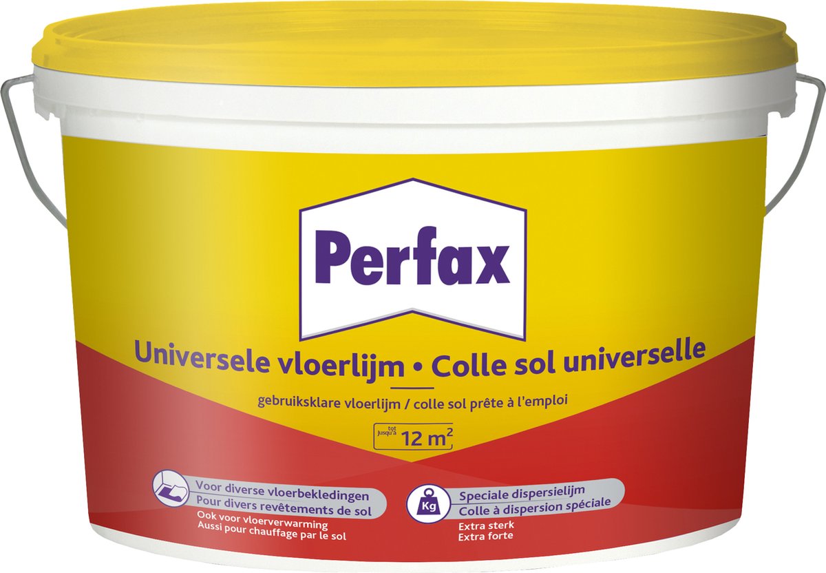 Adhesivo para suelos Perfax 3 kg | adhesión universal para textiles de PVC | rápida resistencia final fácil aplicación | ¡Transforma tus proyectos de pisos!