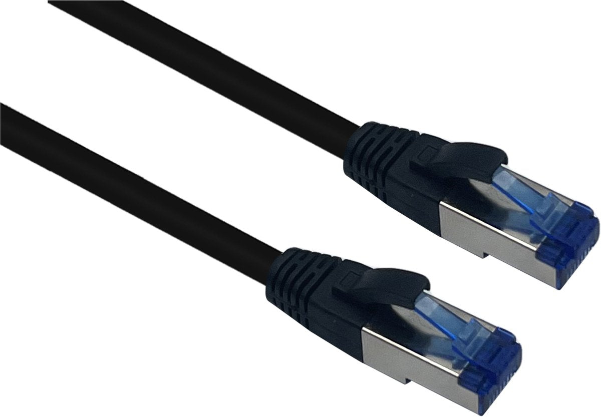 Cavo patch Helos per esterni ftp cat 6a nero 45,0 m