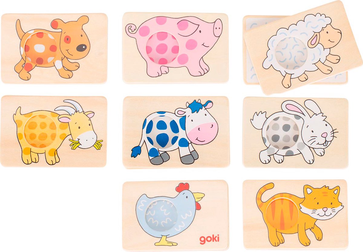 Goki memory - animali - 16 parti - legno - 3 anni