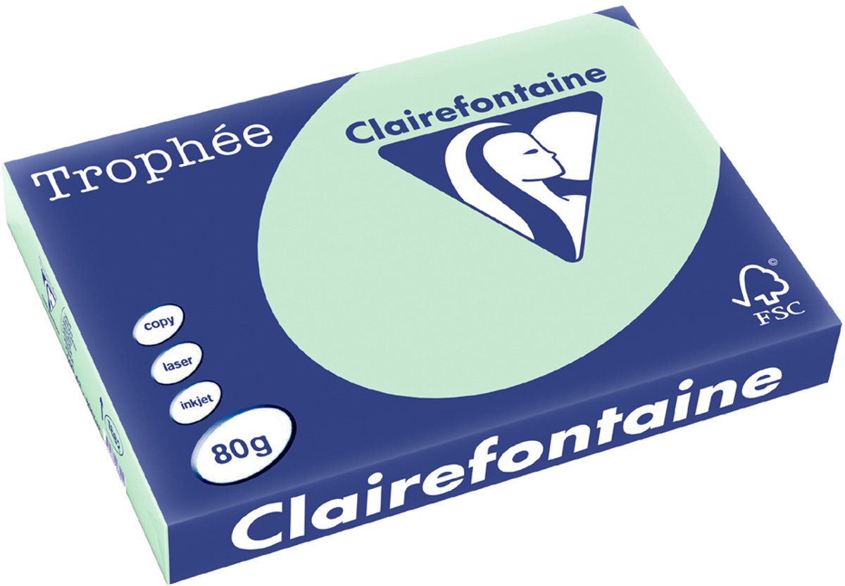 Clairefontaine trophã©e papel multifuncional a3 rosa