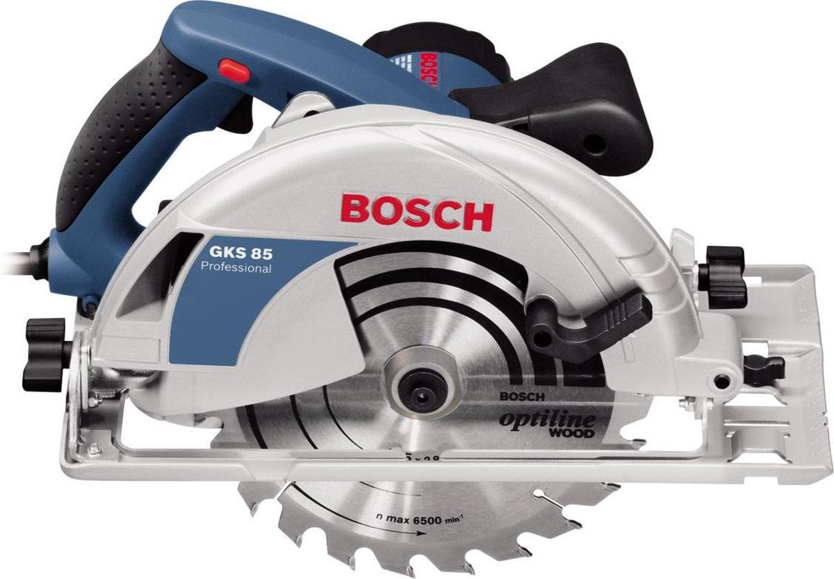 Sierra circular Bosch gks 85 g (adaptador de extracción, hoja de sierra hm de 235 mm de diámetro, llave hexagonal de 5)
