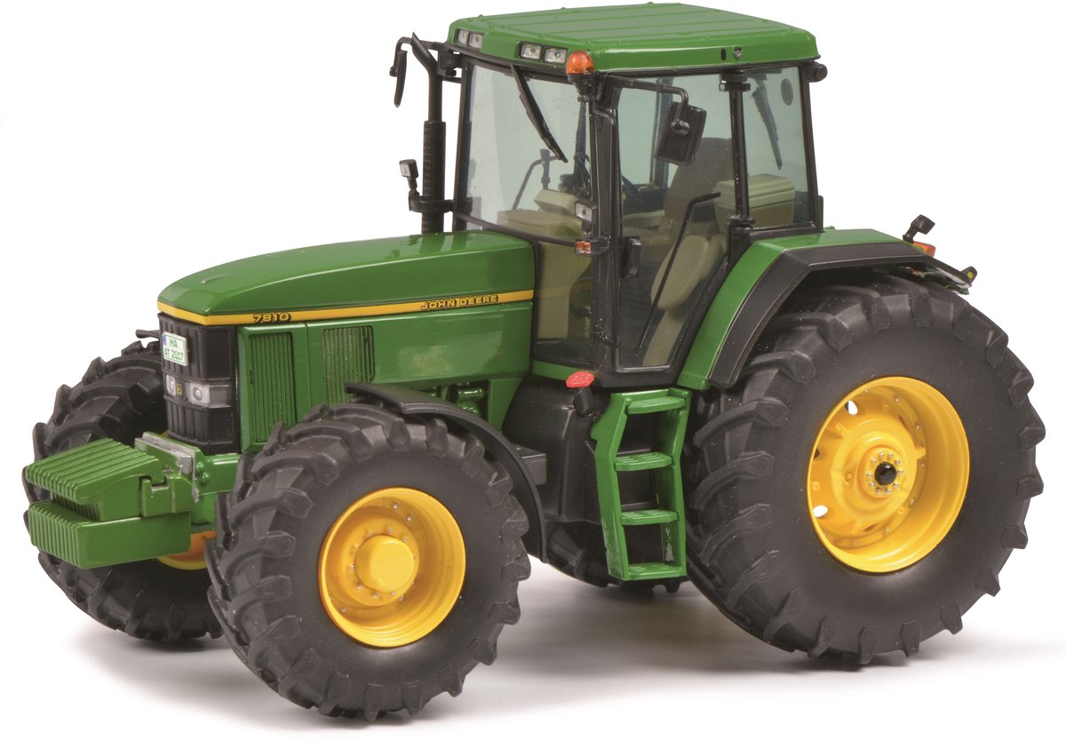 Schuco john deere 7810 groen geel, tractor - pro.r18 s00263 - resin model