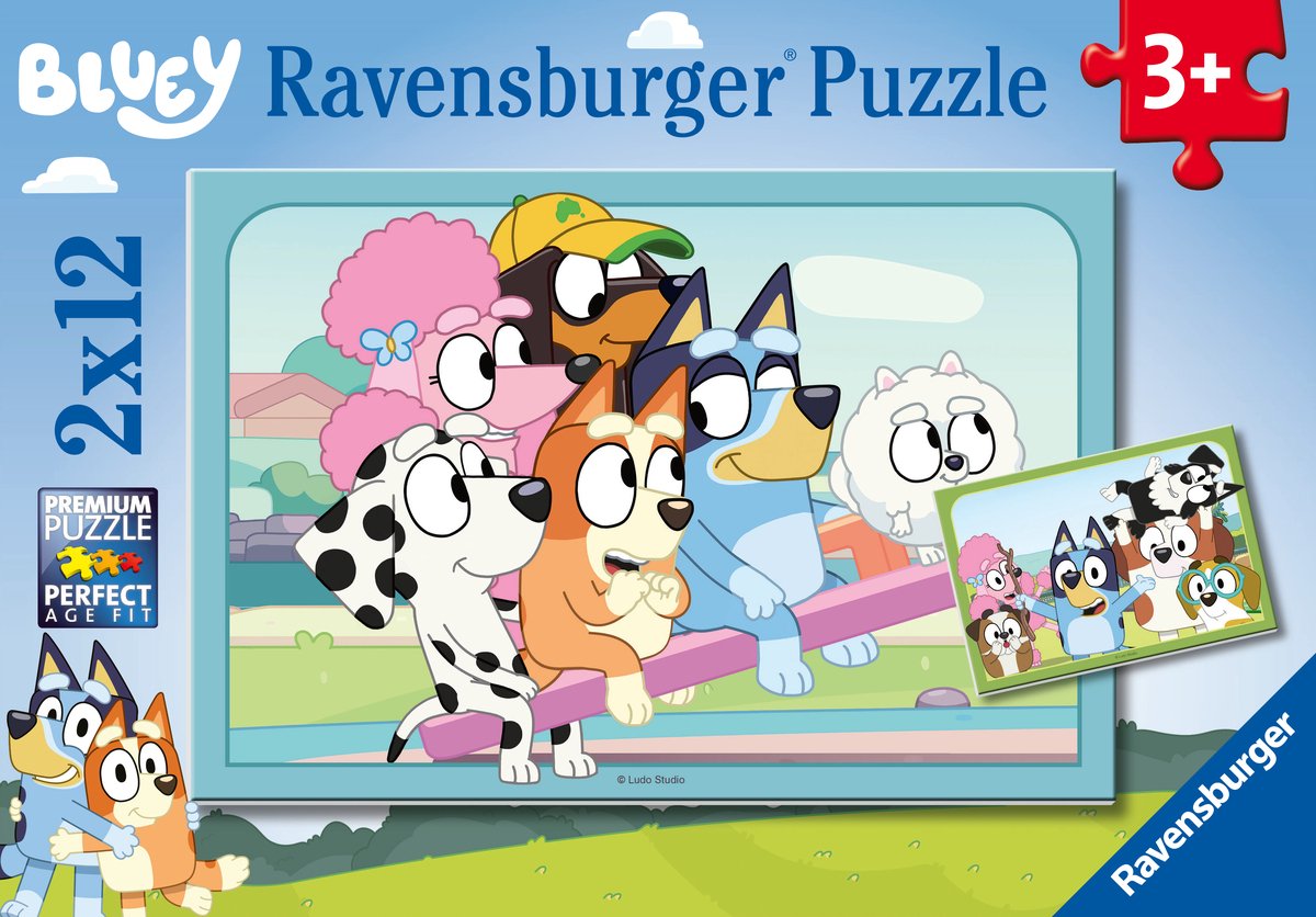 RAVENSBURGER - Bluey Legpuzzle 2x12 pezzi
