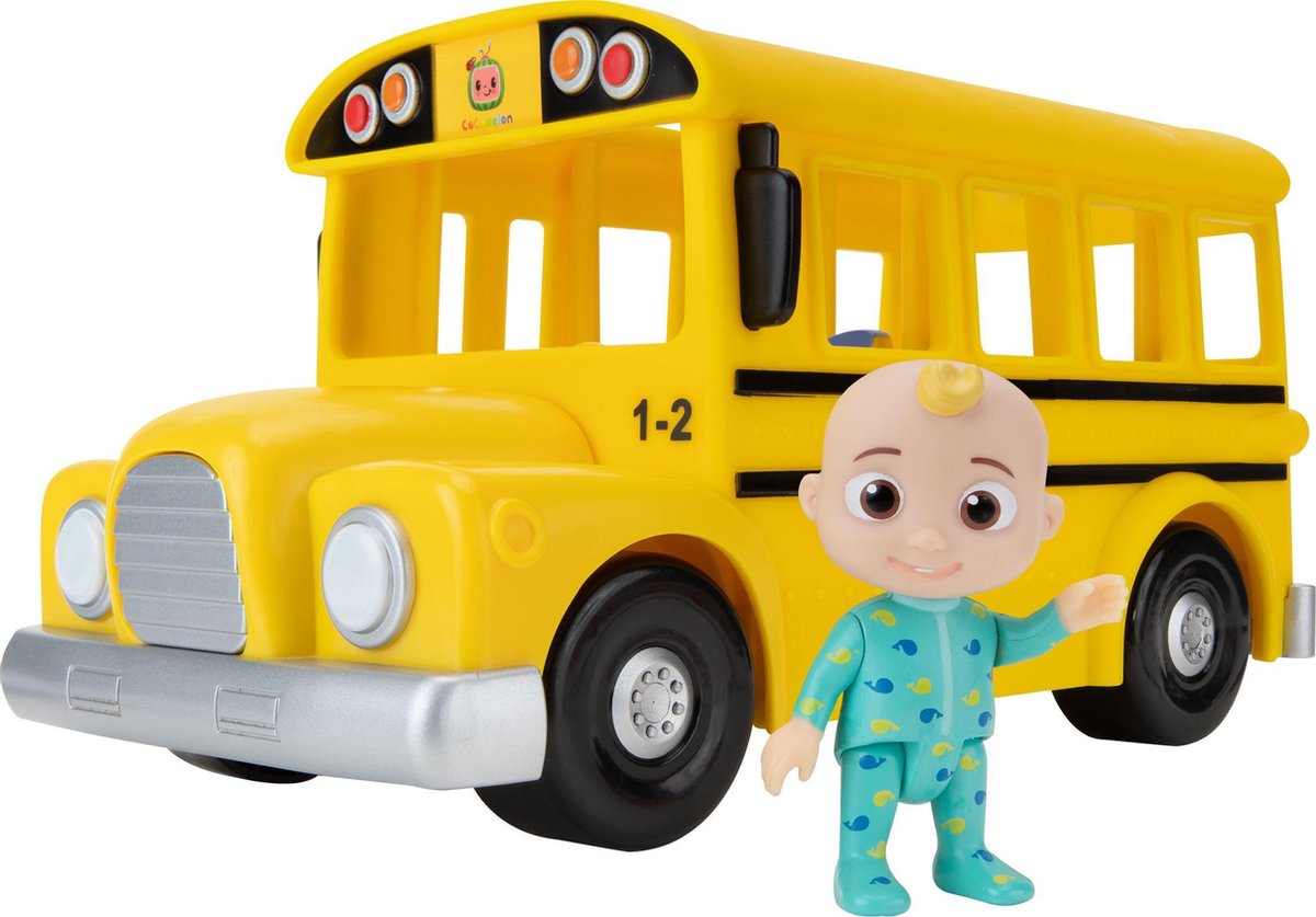 Cocomelon presenta uno scuolabus giallo per veicoli