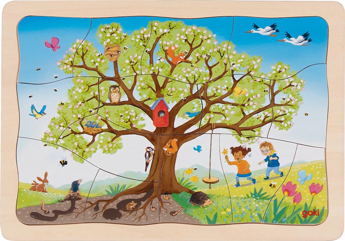 Goki Wooden Jigsaw Puzzle My Apple Tree, 32st.