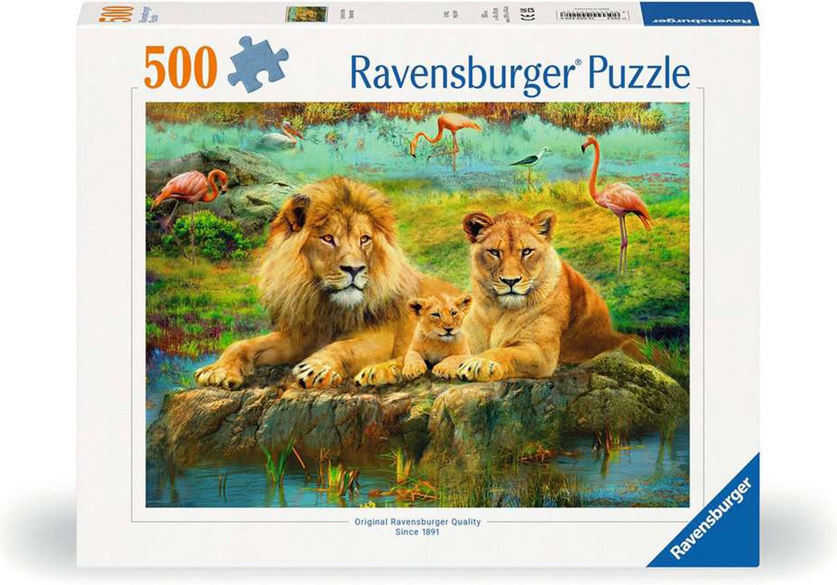 Leoni Ravensburger nella savana - 500 pezzi.