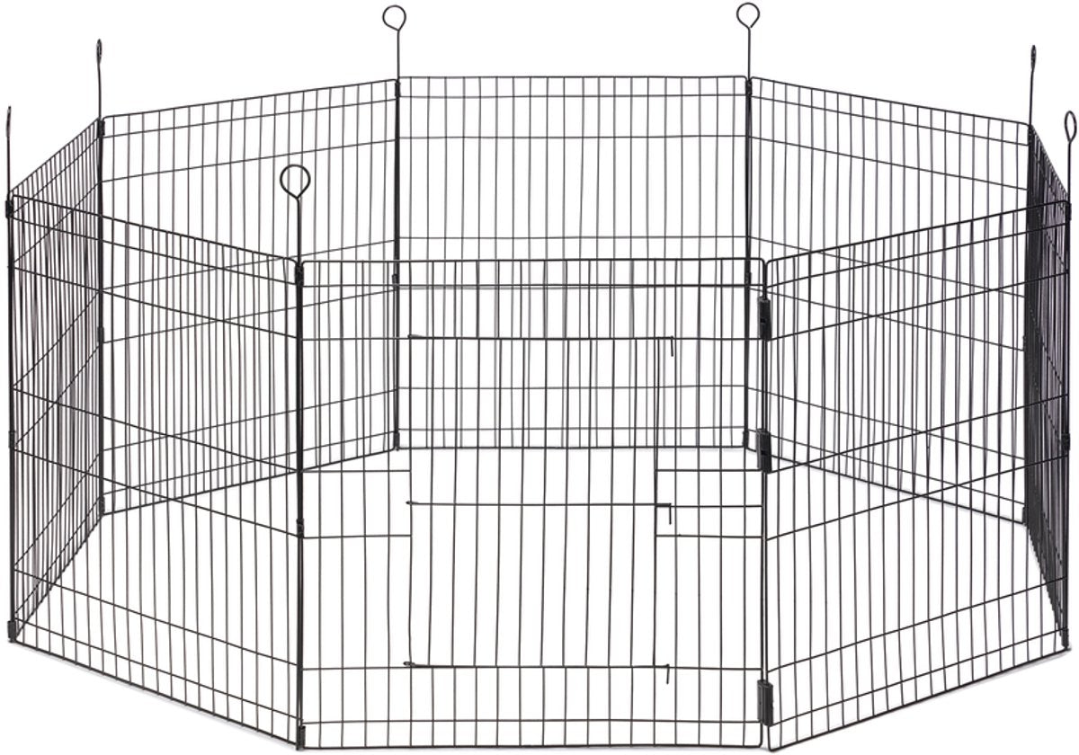 Beeztees simi corral para conejos - xl - corral para roedores con puerta - 8 paneles - panel 58x62 cm - diámetro 155 cm