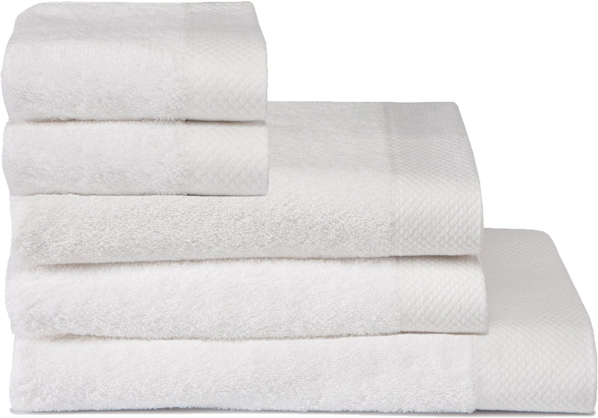 Juego combinado Seahorse Pure juego textil de baño de 5 piezas blanco (2xgd+2bd+1xdl)