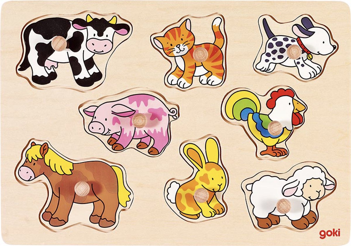 Goki noppen rompecabezas animales