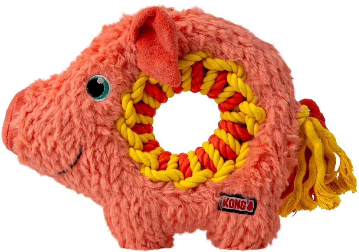 Maiale Kong Ringaroos - giocattolo per cani - rosa m