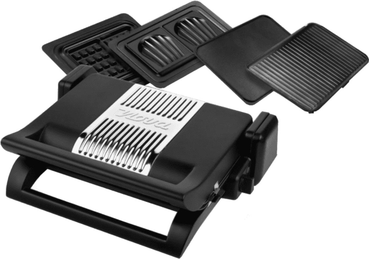 Nova Multi Grill 4-in-1 02.110502.01.002 – grill a contatto – piastra per waffle – 1500 Watt – lavabile in lavastoviglie – acciaio inossidabile