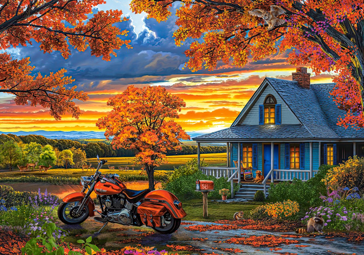 Puzzle Castorland paseo otoñal - Puzzle de 500 piezas para adultos.