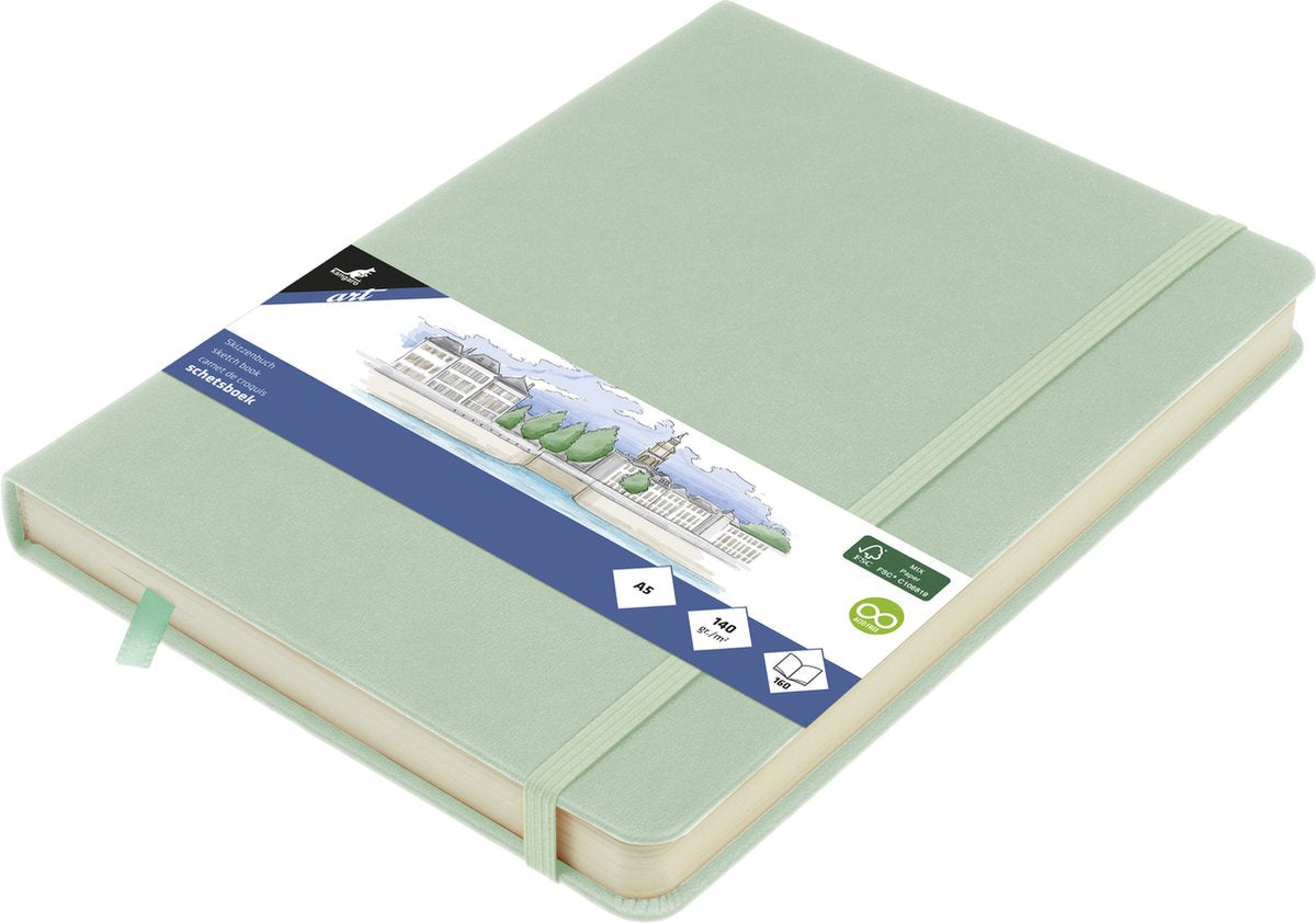 Libro di carte Kangaro - a5 - nuovo - copertina rigida in PU - con elastico e pelucchi - k-861224