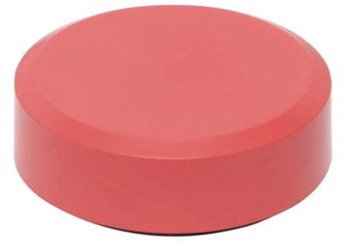 Maul magnete pro riciclaggio rotondo 20 pezzi 0,6 kg plastica ferrite bruchsicher lackiert ø 2,9 x 1,1 cm rosso