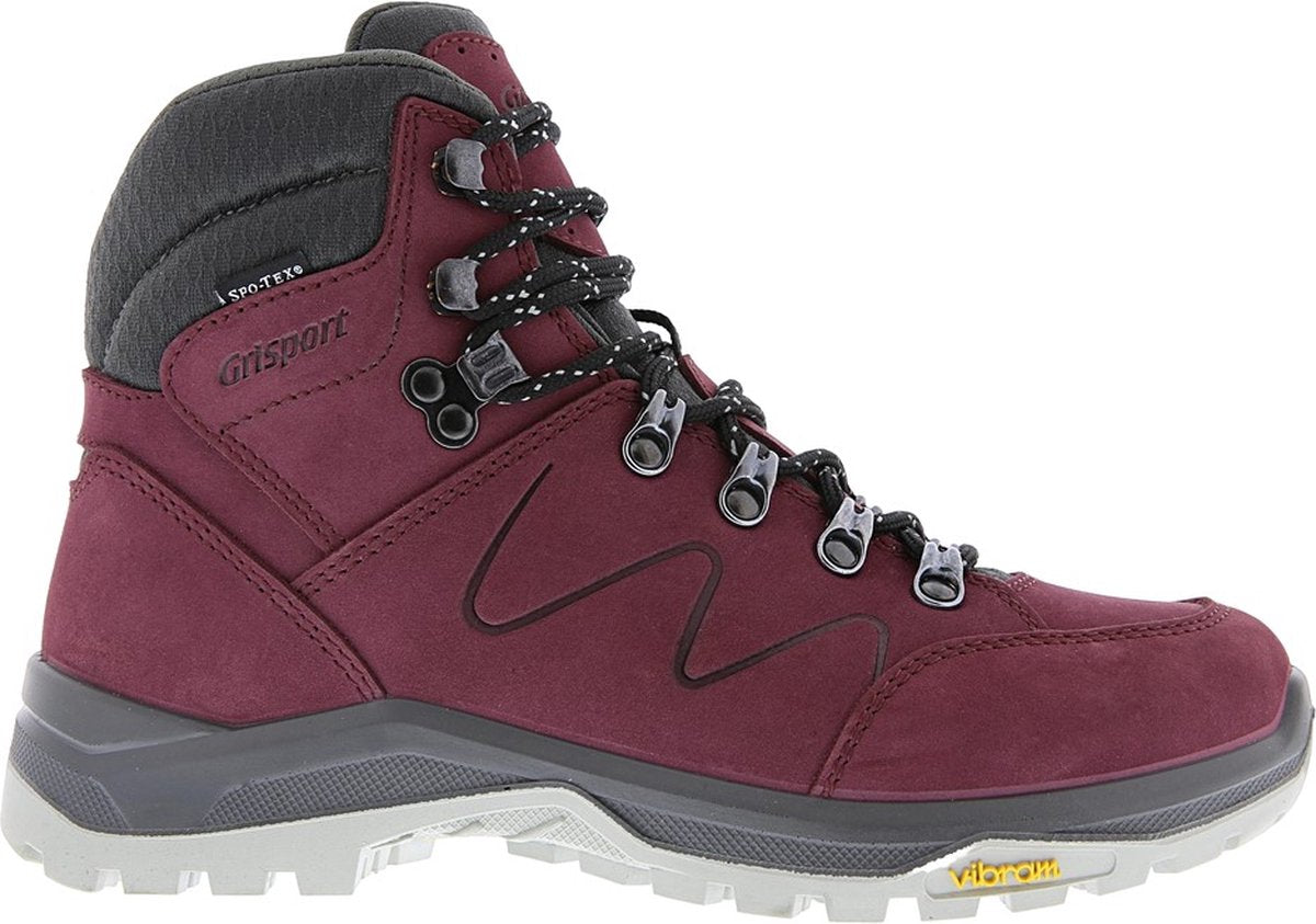 Grisport boston mid wandelschoenen dames - burgundy - maat 36