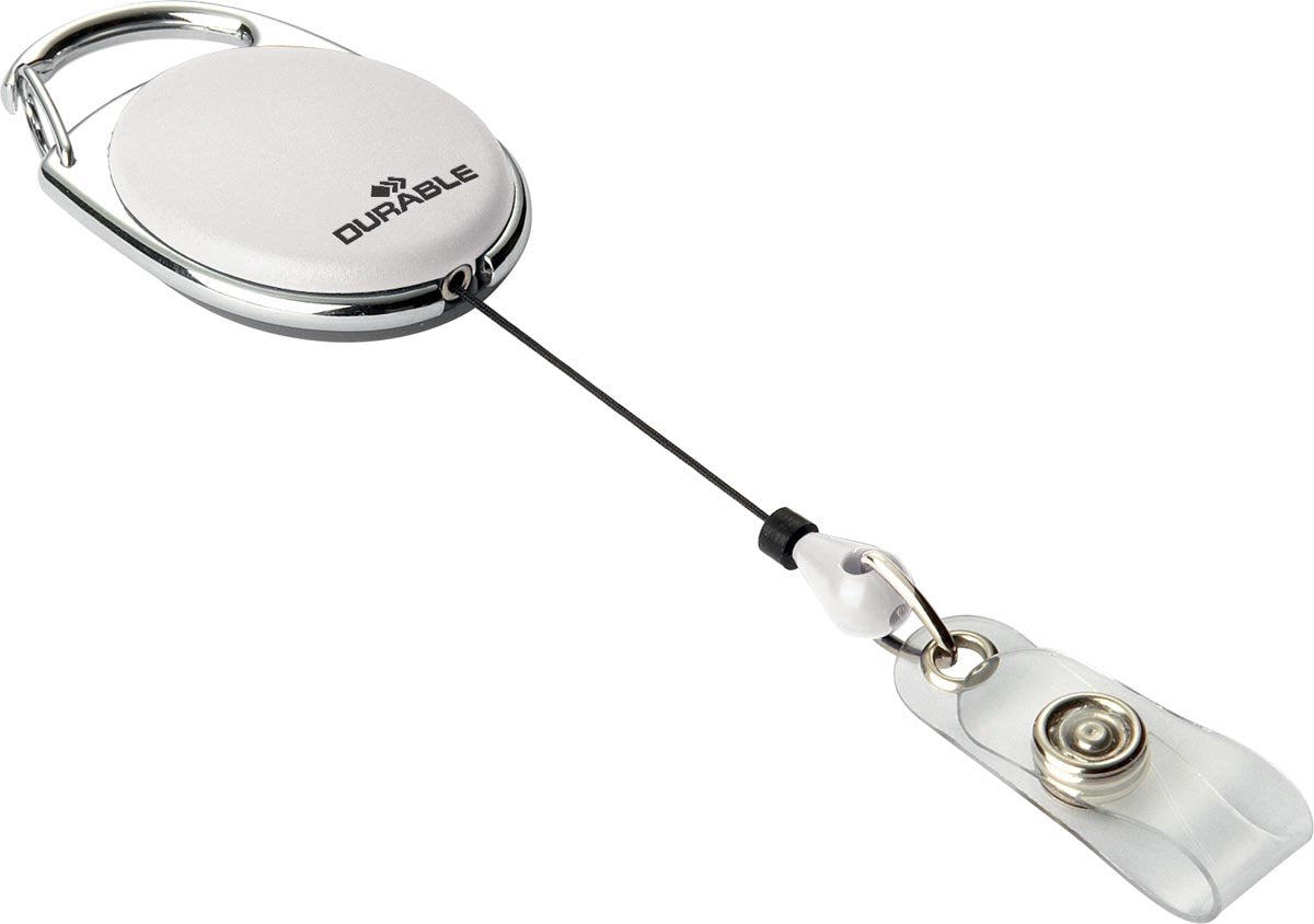 Durable jojo style - 8324 rollerclip voor batch drukknopkoord wit 0.8 m 10 stuks pak 832402 10 stuk(s)