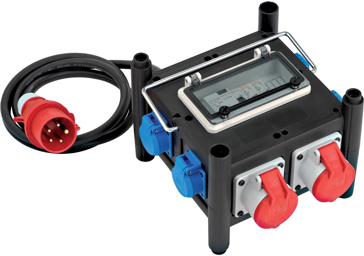 Brennenstuhl Distribuidor de corriente de caucho compacto BSV 3 FI 16 2 IP4