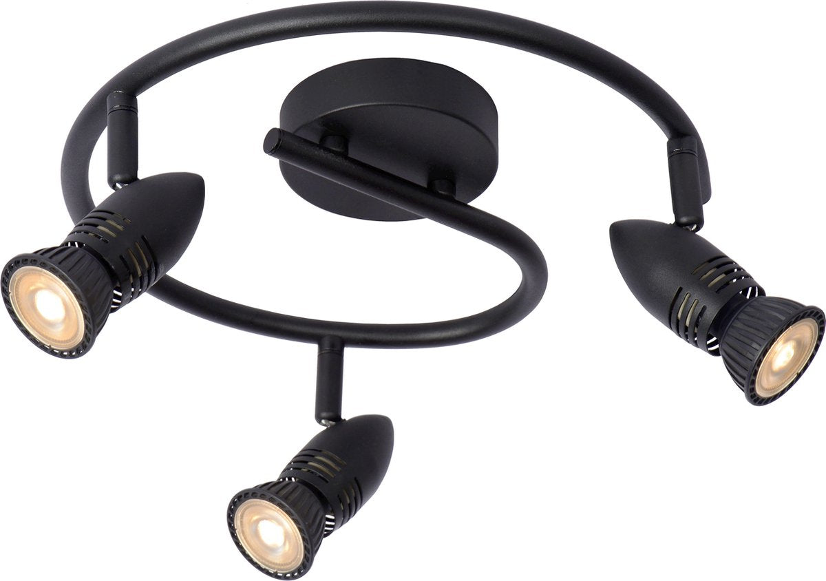 Lucide caro - faretto da soffitto (lampada da soffitto) - ø 31 cm - 3xgu10 - nero
