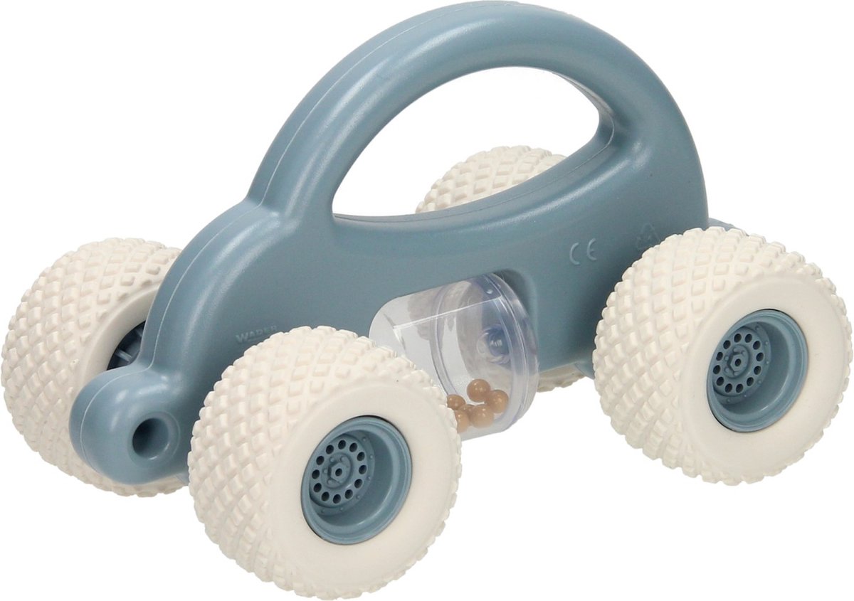 Cavallino macchinina per bambini con sonaglio - blu pastello