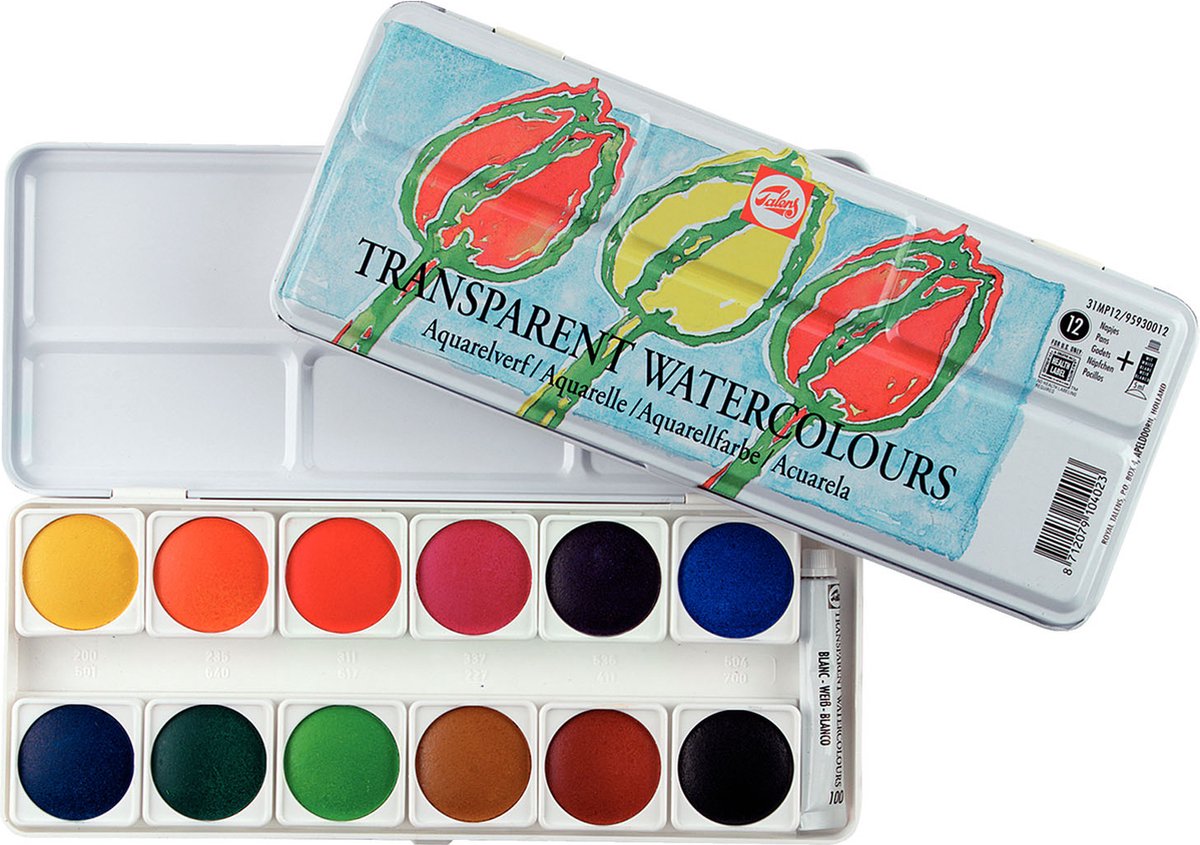Set di vernici acquarel trasparente Talens 31MP12