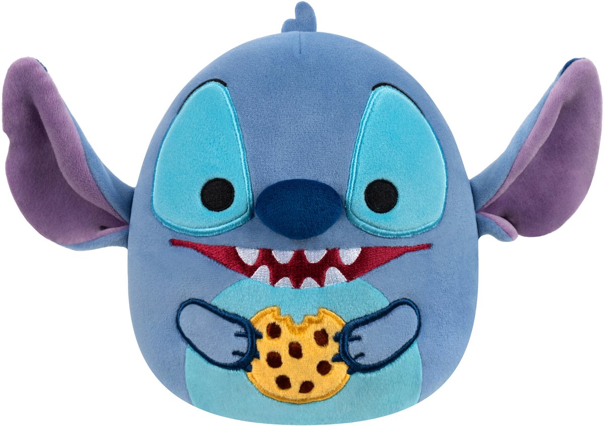 Squishmallows - disney - puntada comiendo galleta con chispas de chocolate - peluche 25cm