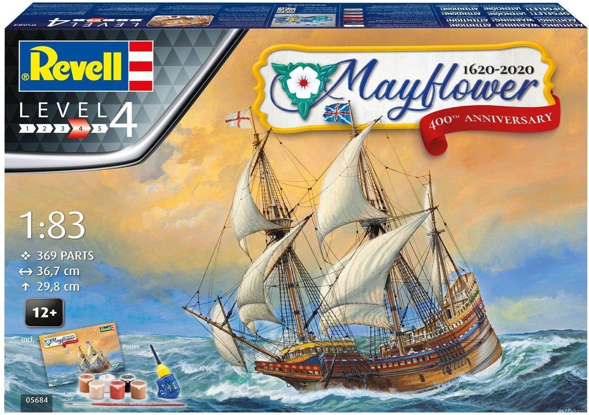 Revell modelbouwpakket militaire voertuigen - 05684 mayflower - 400th anniversary - gift set plastic - 1:83 - modelbouw