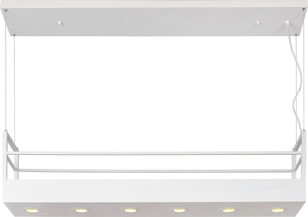 Lucide miravelle - hanglamp - 6xgu10 - wit