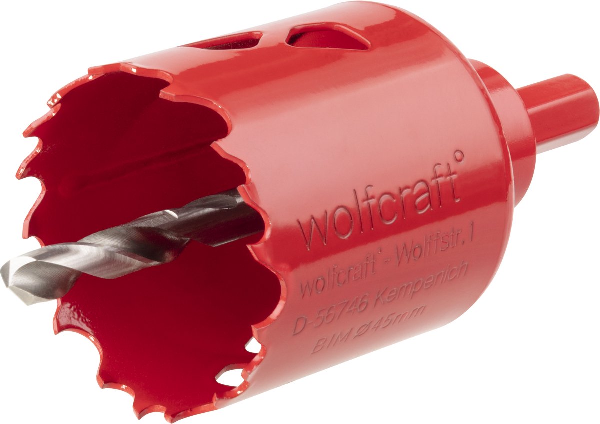 Wolfcraft - sierra de corona 45 mm - broca bim 45 mm - 5470000