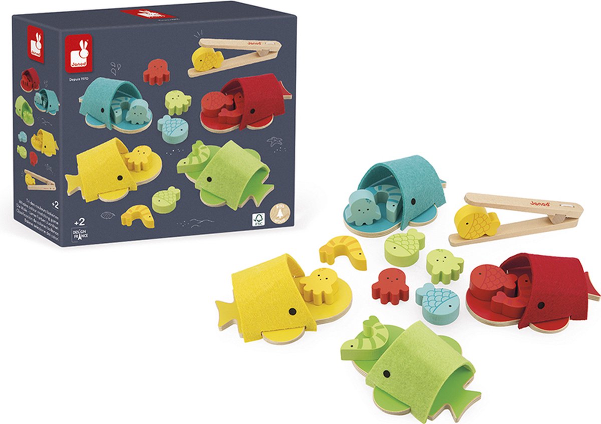Janod - gioco di smistamento - gioco di colorazione delle balene