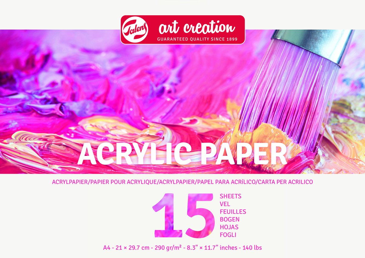 Talens Art Creation Paper acrílico A4 290 G 15 Hojas